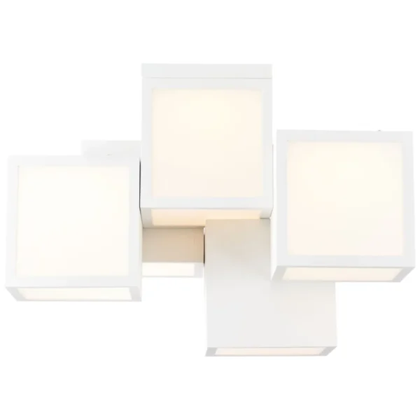 Cubix LED ceiling light, 5-light white - As Light
