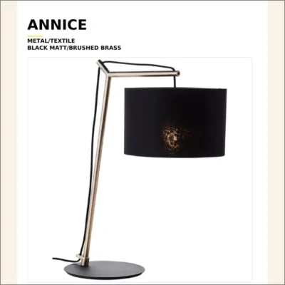 Annice metal/textile black matt/brushed brass 520 mm, 17-04-2025 - слика 2
