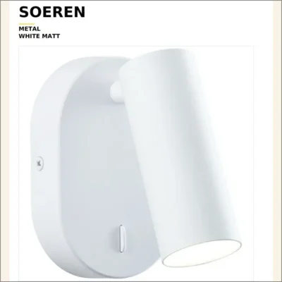 Soeren metal white matt 122 mm, 22-04-2025 - слика 2