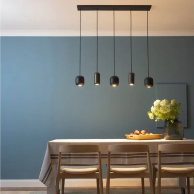 Brilliant Jane pendant lamp, length 102 cm, black/brown/green, 5-light., 27-09-2026 - слика 7