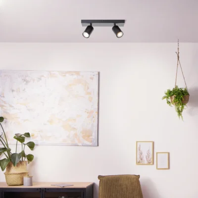 Brilliant JELLO Ceiling Light LED black, 2-light sources, 24-09-2026 - слика 1