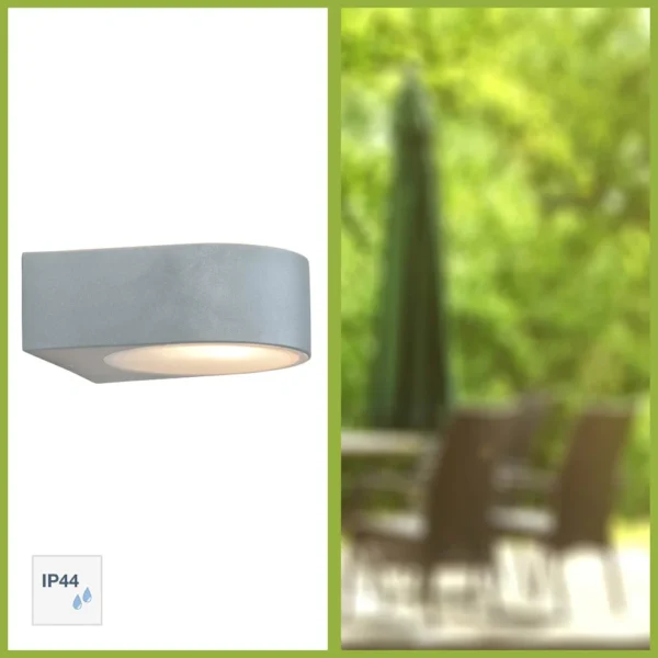 Brilliant Tyler outdoor wall light titanium, 1-light source, 20-09-2026 - слика 2